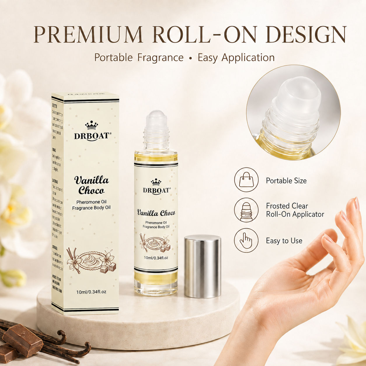 Sandalwood Perfume Oil - Women Vanilla Choco Sandalwood Roll On