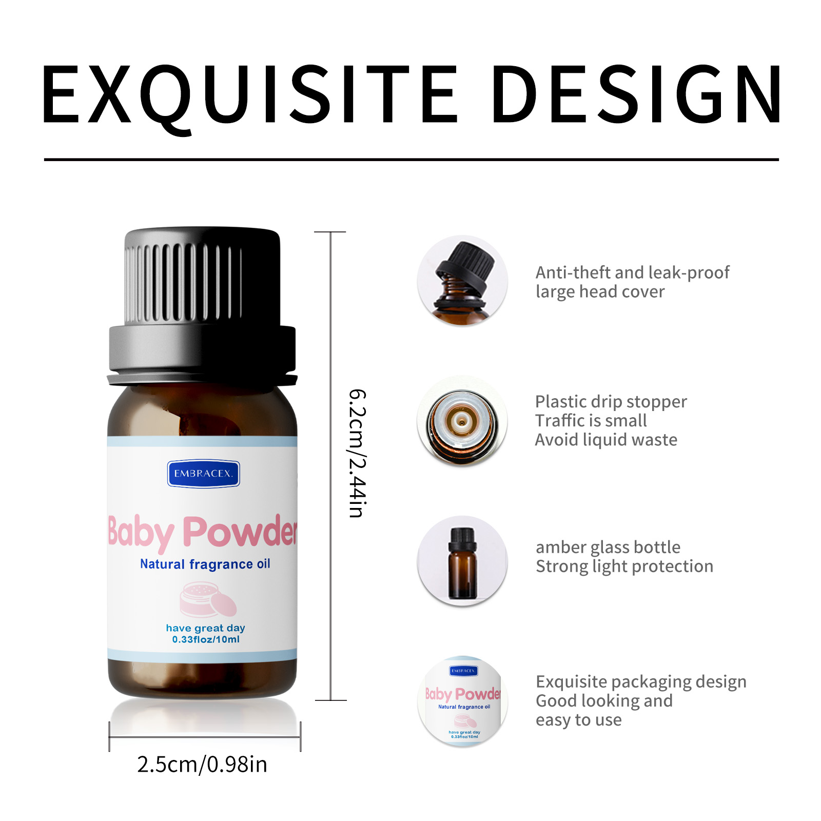 10ml Baby Powder Fragrance Oil - Sandalwood Perfume Oil 评论和价格