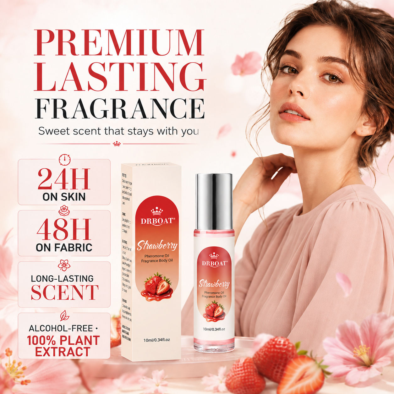 Strawberry Roll-On Perfume Oil - Fragrance Perfume Box 评论和价格