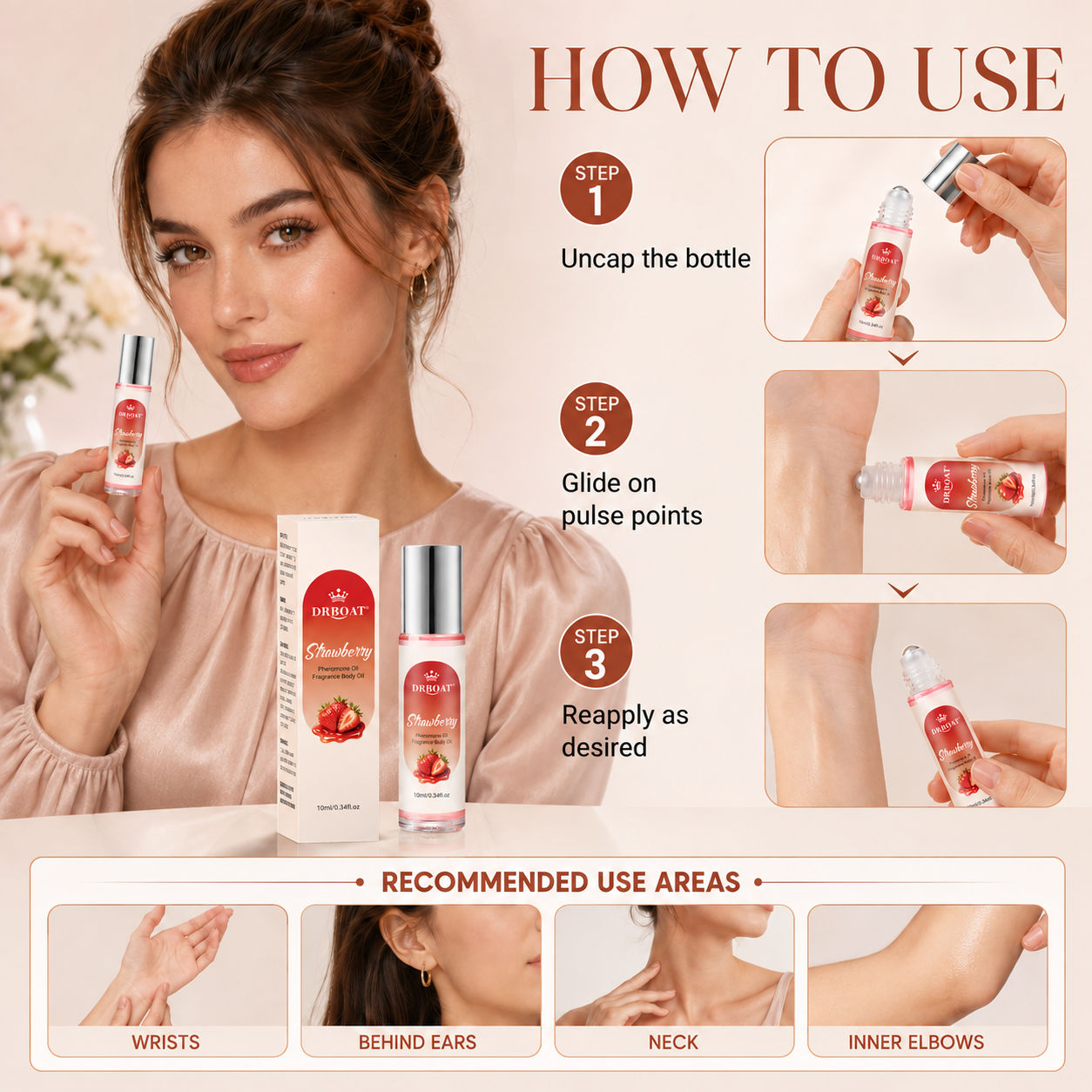 Strawberry Roll-On Perfume Oil - Fragrance Perfume Box 评论和价格